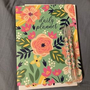 Undated planner with pens and stickers